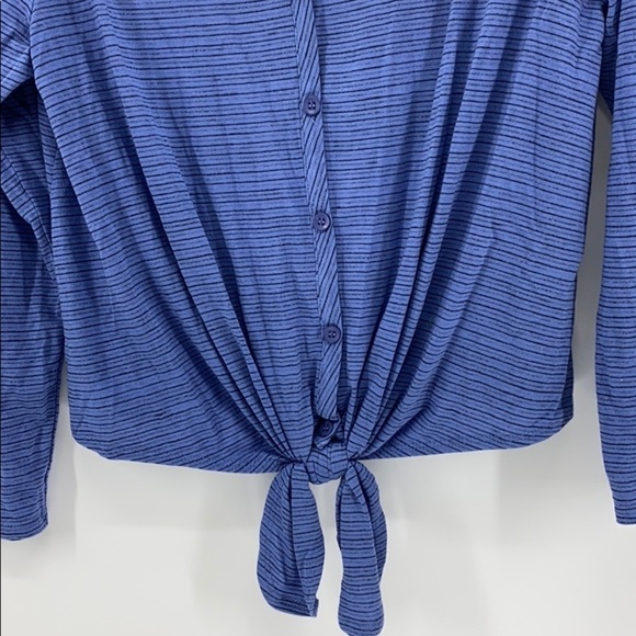 Everleigh tie front striped top - Picture 4 of 6